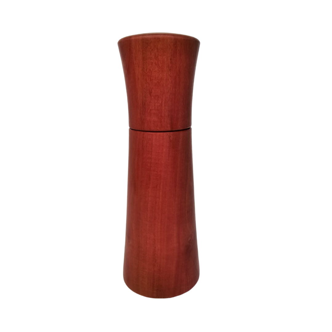 Red ivory salt and pepper mill