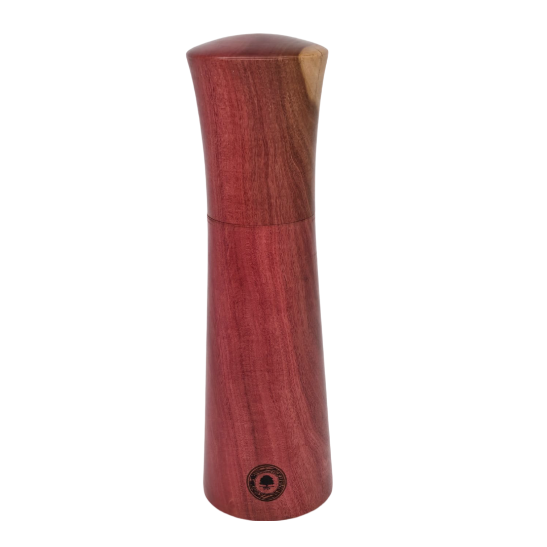 Red ivory salt and pepper mill