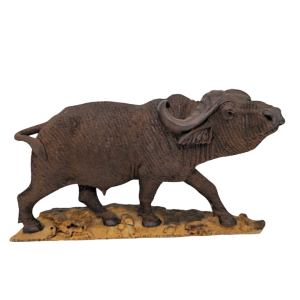 Leadwood buffalo carving